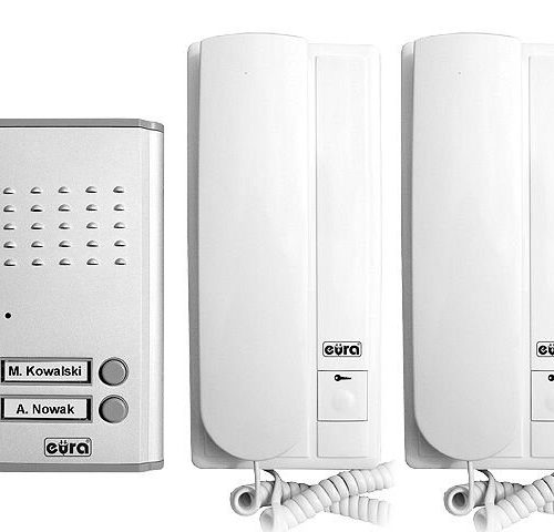 Domofon EURA ADP-47A3 DOPPIO – srebrny, dwur...