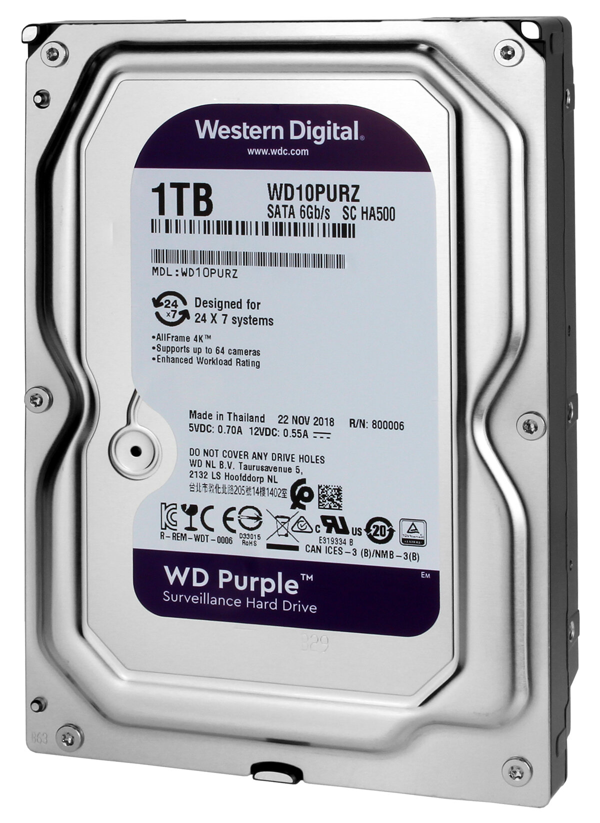Dysk twardy do monitoringu WD Purple 1TB - obrazek 2