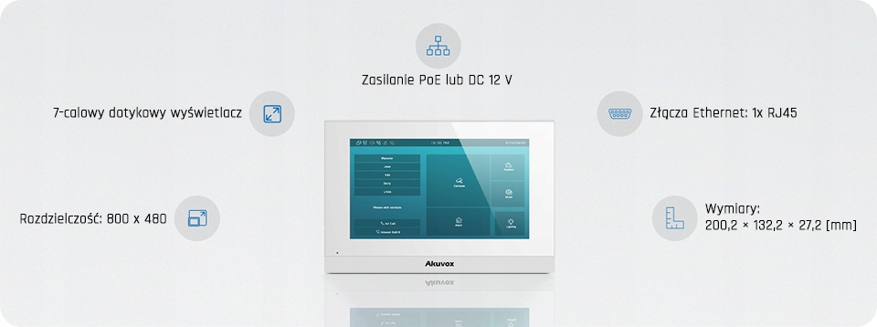 Zestaw z wideodomofonowy Akuvox E12W z monitorem C313N - obrazek 5