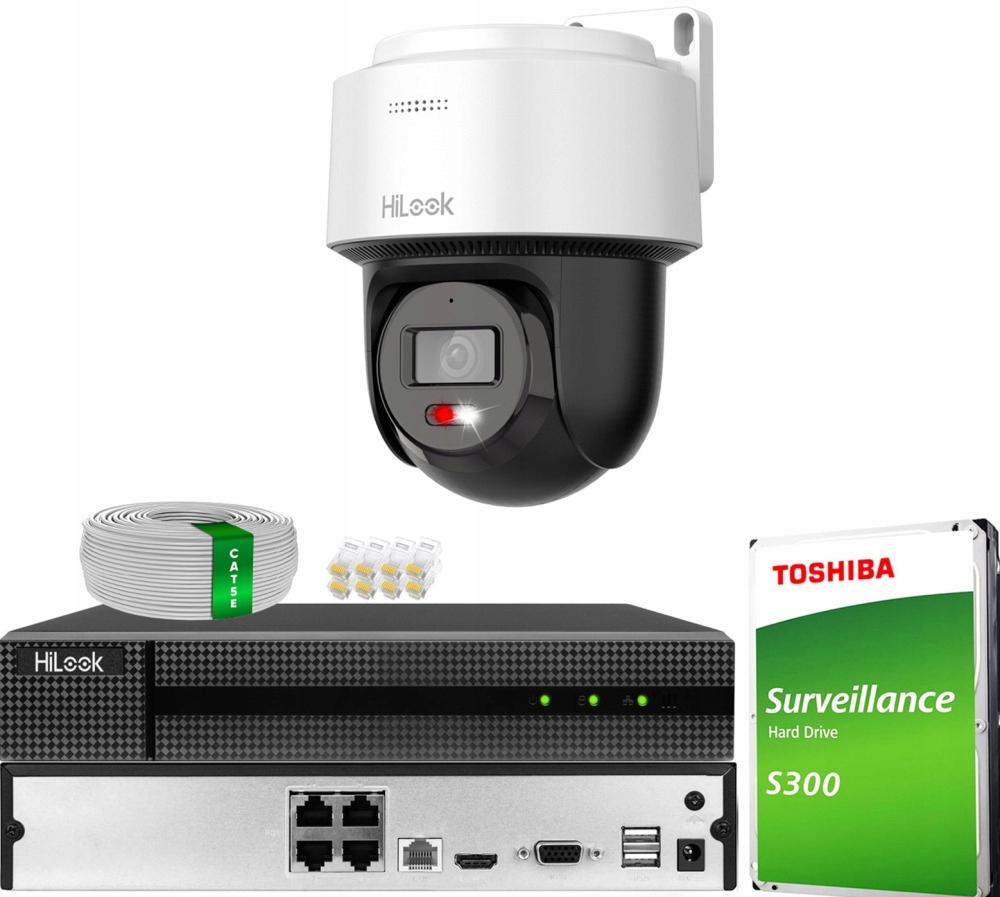 Zestaw monitoringu dom IP obrotowa kamera 1x PTZ-N2C400M-DE 4MPx IR 30 m