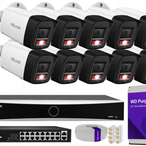 Zestaw monitoringu dom kamera IP 10x IPC-B180HA-LU...