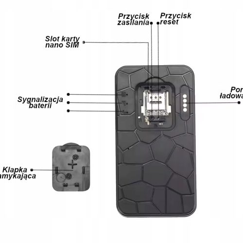 Lokalizator podsłuch GPS 4G LTE WIFI LBS MAGNES n...