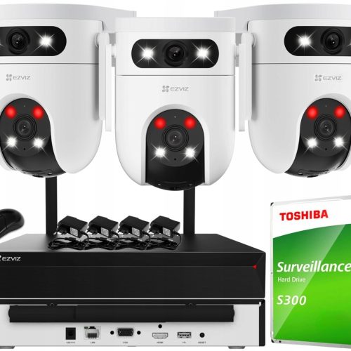 Zestaw monitoringu WiFi dom kamera IP 3x H9c 2K 3M...