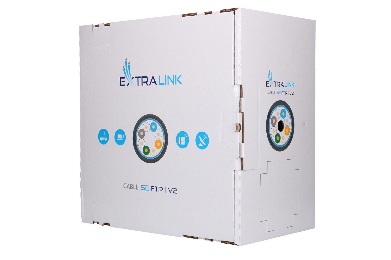 Extralink CAT5E FTP (F/UTP) V2 Zewnętrzny | Kabel sieciowy skrętka | 305M - obrazek 3