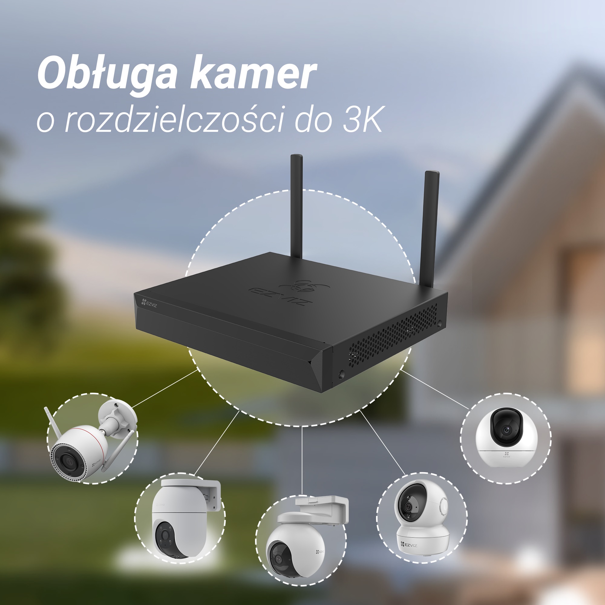EZVIZ X5S-4W - Rejestrator IP 4-kanałowy, WiFi, H.265, do 5Mpx - obrazek 3