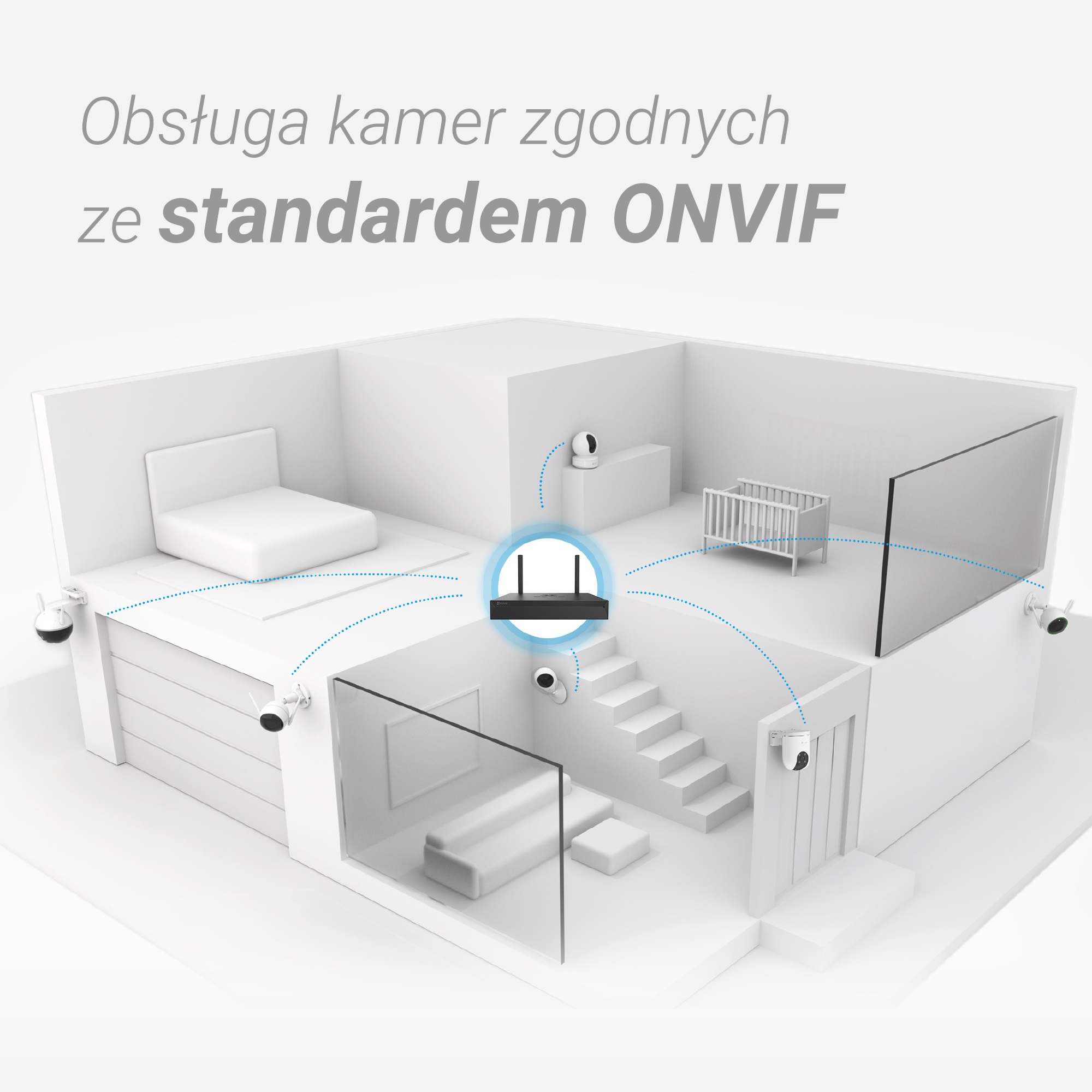EZVIZ X5S-4W - Rejestrator IP 4-kanałowy, WiFi, H.265, do 5Mpx - obrazek 4