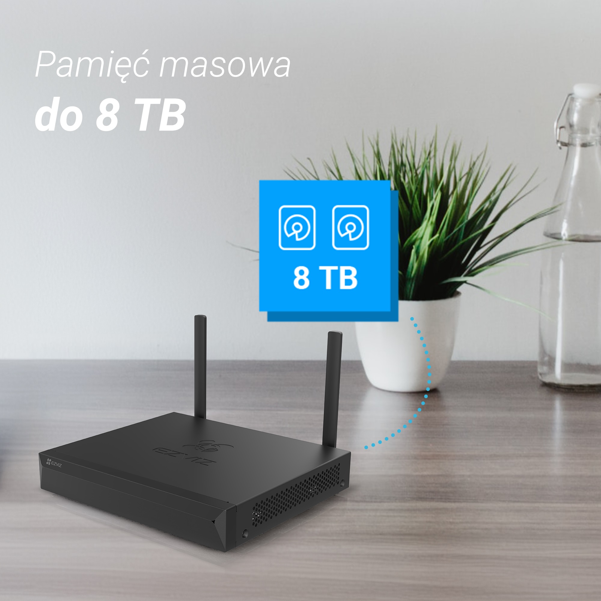 EZVIZ X5S-4W - Rejestrator IP 4-kanałowy, WiFi, H.265, do 5Mpx - obrazek 5
