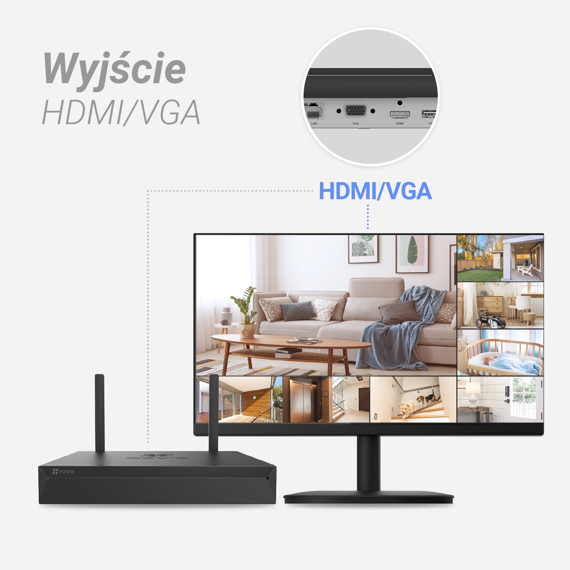 EZVIZ X5S-4W - Rejestrator IP 4-kanałowy, WiFi, H.265, do 5Mpx - obrazek 7