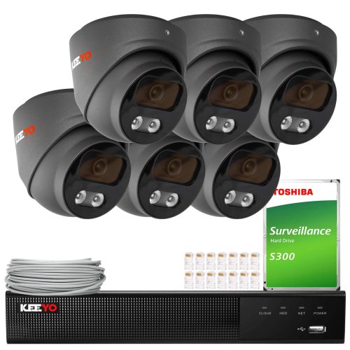 Zestaw do monitoringu IP KEEYO 6x LV-V-IP5M25DF-G-...