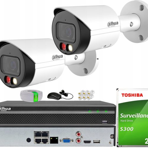 Zestaw do monitoringu IP 2x IPC-HFW2849S-S-IL-0280...