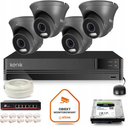 Zestaw monitoringu dom firma IP 4x KG-5430DAS-IL-G...