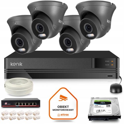 Zestaw monitoringu dom firma IP 4x KG-4430DAS-IL-G...