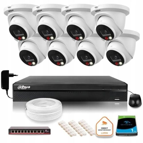 Zestaw do monitoringu IP 8x IPC-HDW2449TM-S-IL-028...