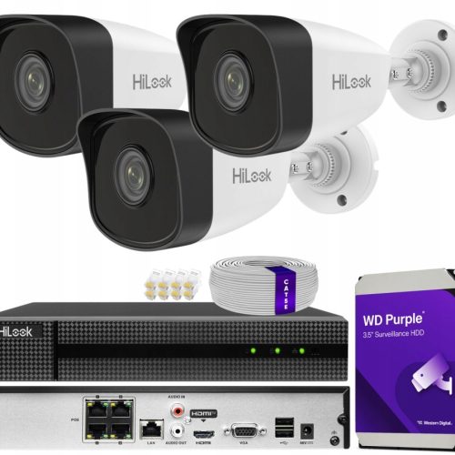 Zestaw monitoringu dom kamera IP 3x IPC-B150H BLAC...