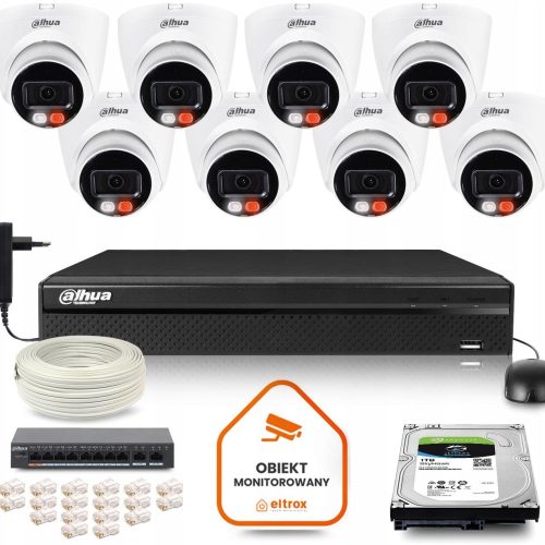 Zestaw do monitoringu IP 8x IPC-HDW1439V-A-IL 4MPx...