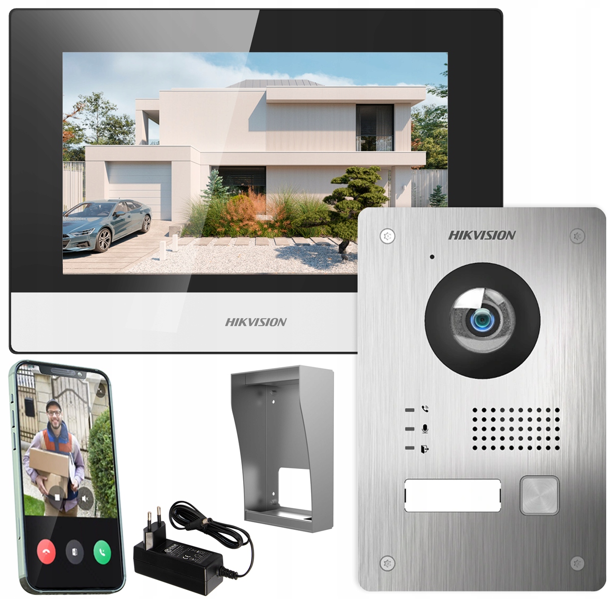 WIDEODOMOFON WiFi HIKVISION 2-żyły Furtka Brama