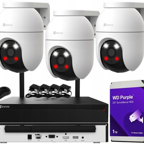 Zestaw monitoringu dom IP kamera obrotowa WiFi 3x ...
