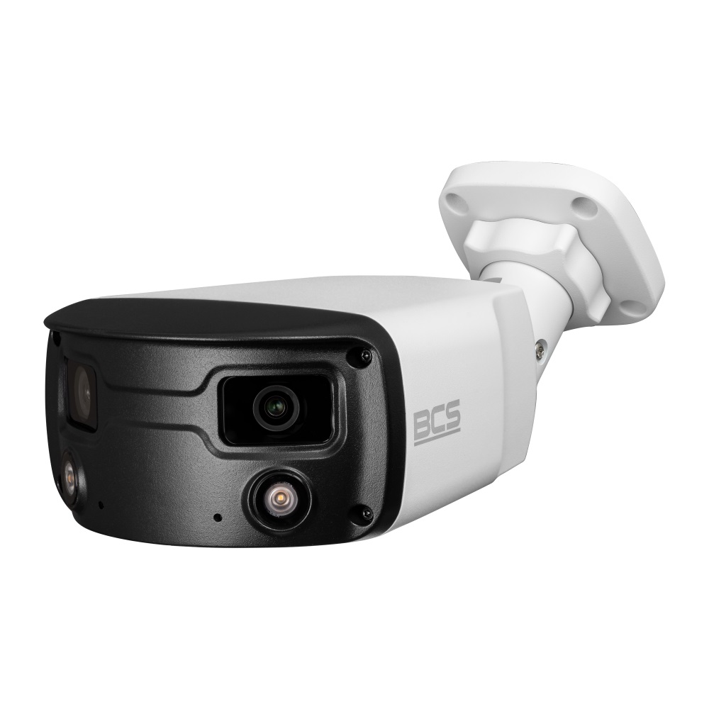 Kamera tubowa panoramiczna IP 4Mpx BCS-P-PIP2X4FCL3-Ai1, NightColor, WhiteLight, mikrofon, głośnik