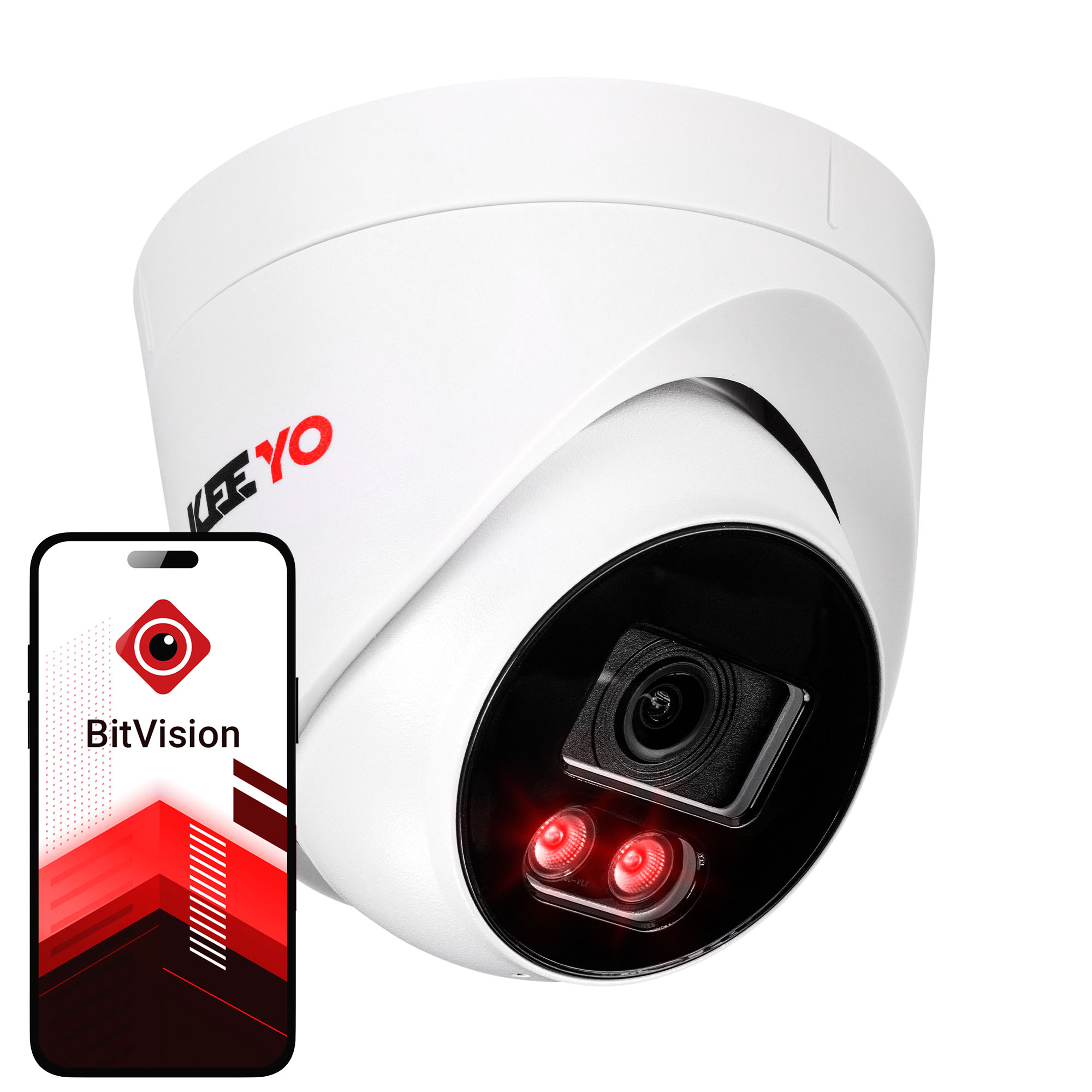 Zestaw do monitoringu KEEYO 4x LV-V-IP8M25DF-E 8Mpx, IR 25m - obrazek 2