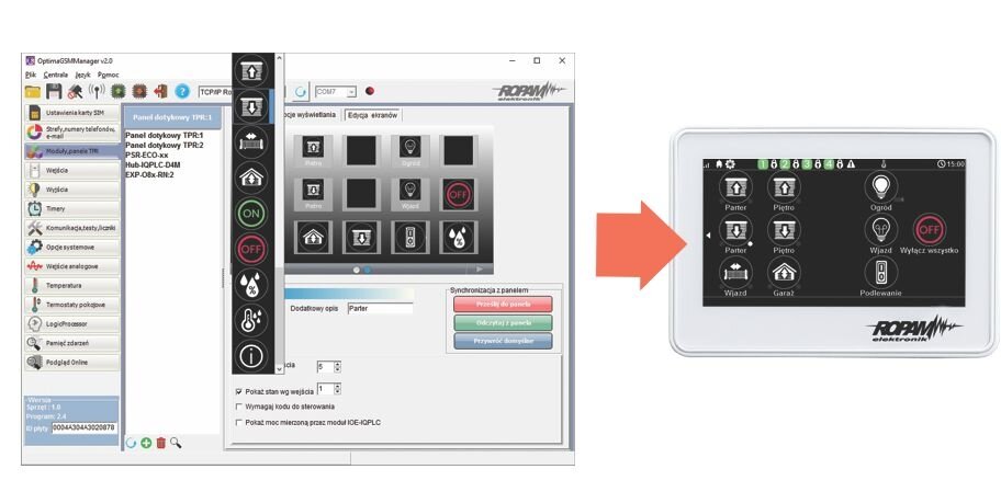 TPR-4BS - Panel dotykowy 4.3'', klawiatura dotykowa, obudowa natynkowa - Ropam - obrazek 3