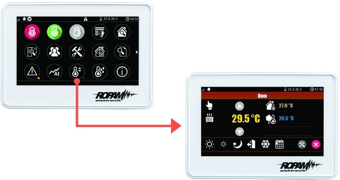 TPR-4BS - Panel dotykowy 4.3'', klawiatura dotykowa, obudowa natynkowa - Ropam - obrazek 4