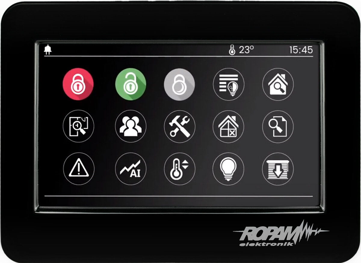 TPR-4BS - Panel dotykowy 4.3'', klawiatura dotykowa, obudowa natynkowa - Ropam