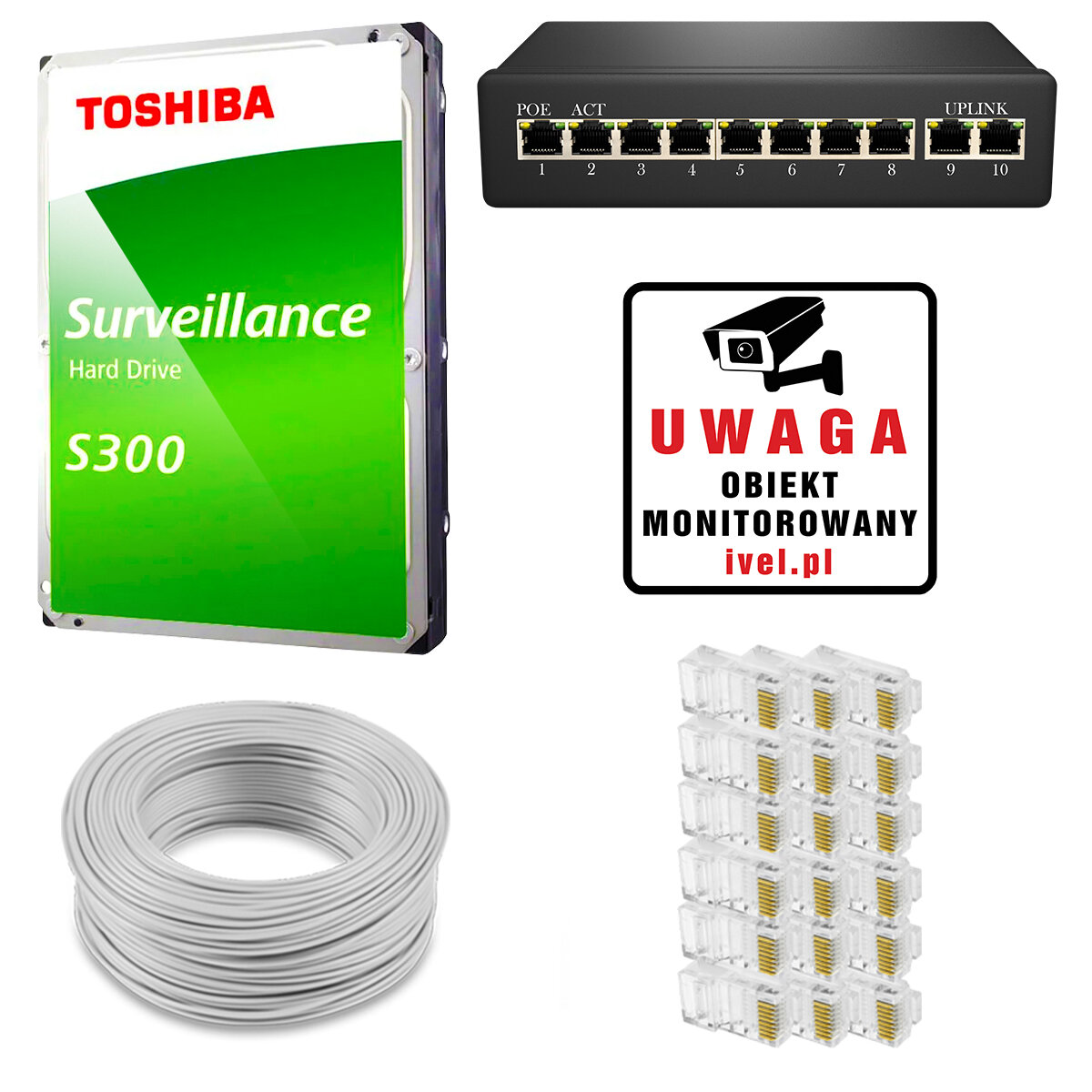 Zestaw do monitoringu 8x IPC-HFW3841E-AS-0280B-S2 8Mpx IR 30m WDR 120dB AFSA AI SSA SMD 4.0 IVS - obrazek 4