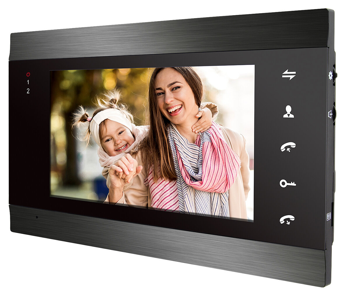 Monitor Eura VDA-01C5 czarny LCD 7'' AHD pamięć obrazów - obrazek 3