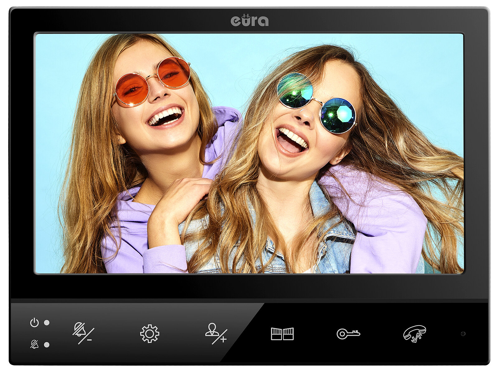 Monitor EURA VDA-02C5 - czarny, LCD 7'', FHD, obsługa 2 wejść