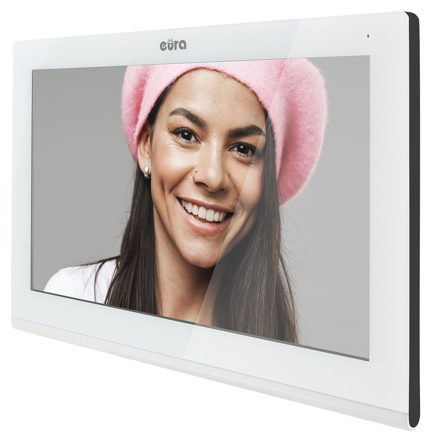 Monitor EURA VDA-09C5 - biały, dotykowy, LCD 7'', FHD, pamięć obrazów, SD 128GB, rozbudowa do 6 monitorów - obrazek 2