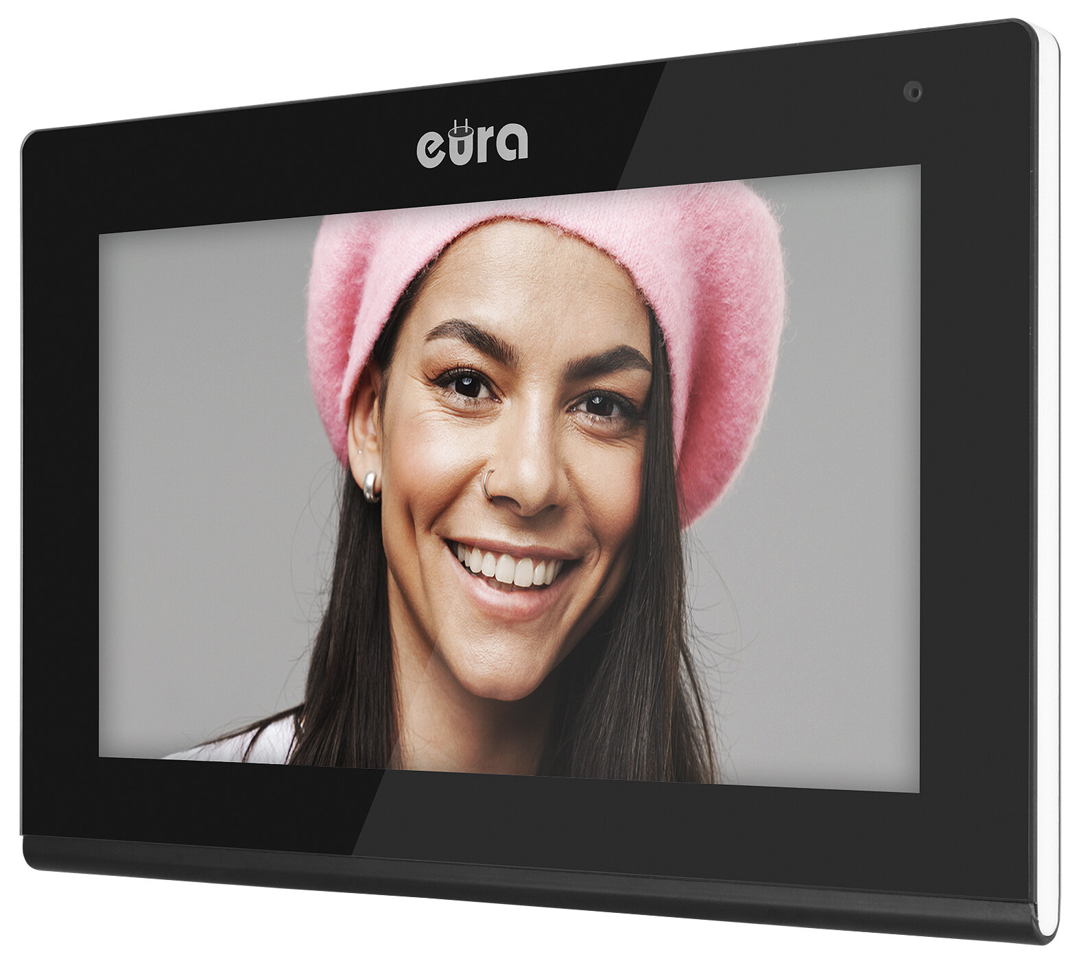 Monitor EURA VDA-09C5 - czarny, dotykowy, LCD 7'', FHD, pamięć obrazów, SD 128GB, rozbudowa do 6 monitorów - obrazek 2