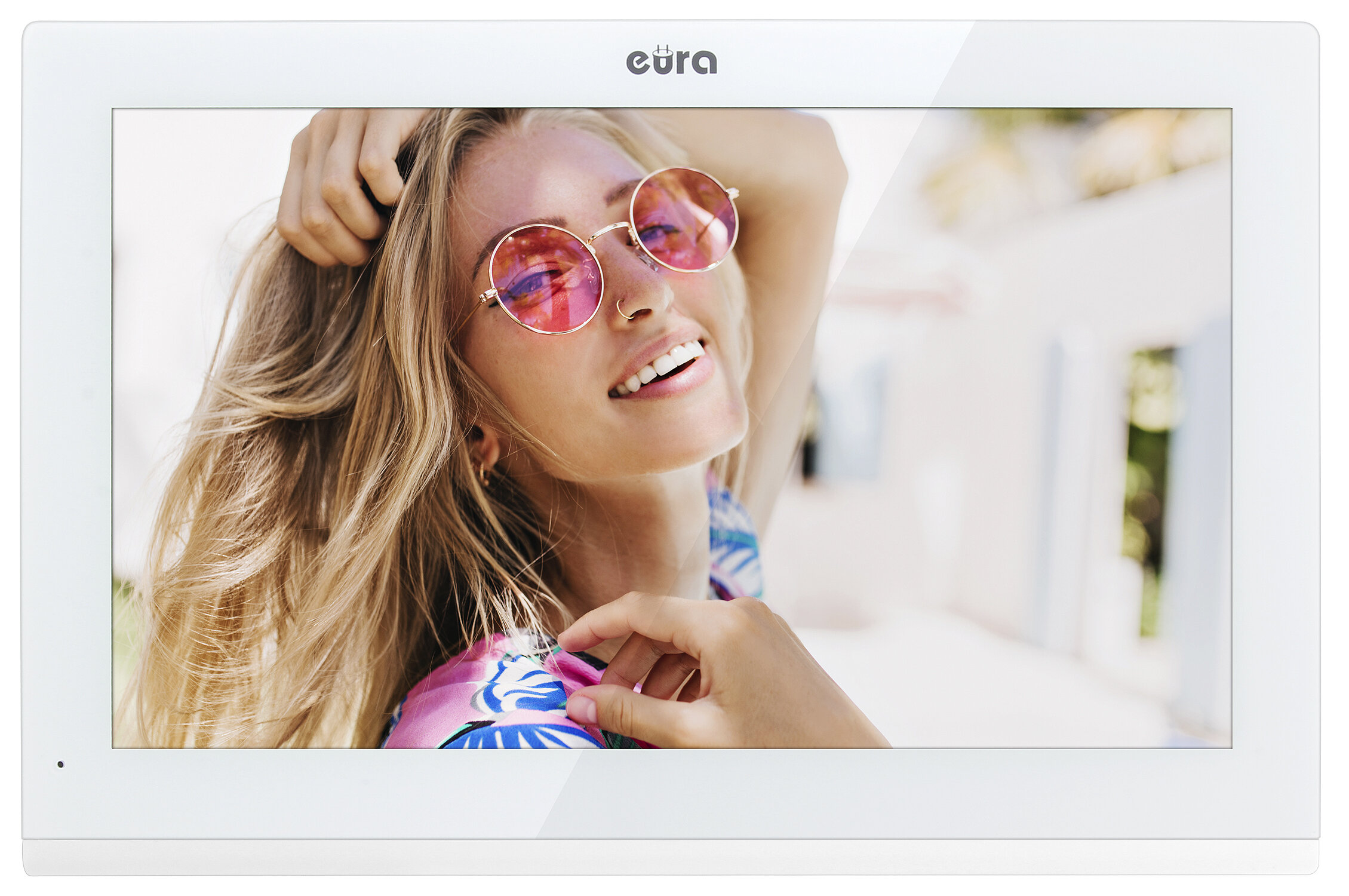 Monitor EURA VDA-11C5 - biały, dotykowy, LCD 10'', FHD, pamięć obrazów, SD 128GB, rozbudowa do 6 monitorów