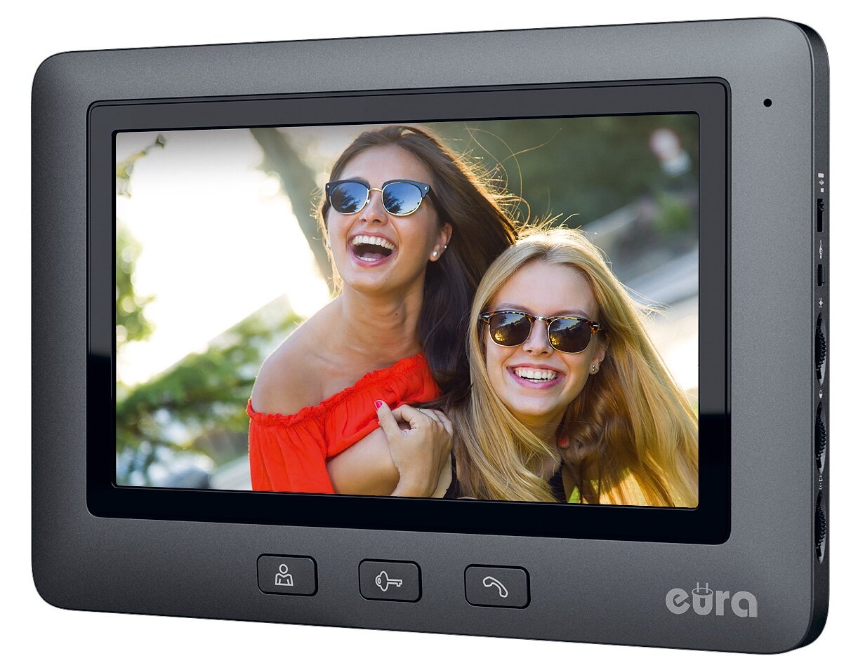 Monitor EURA VDA-45A3 EURA CONNECT czarny ekran 7'' obsługa 1 wejścia - obrazek 2