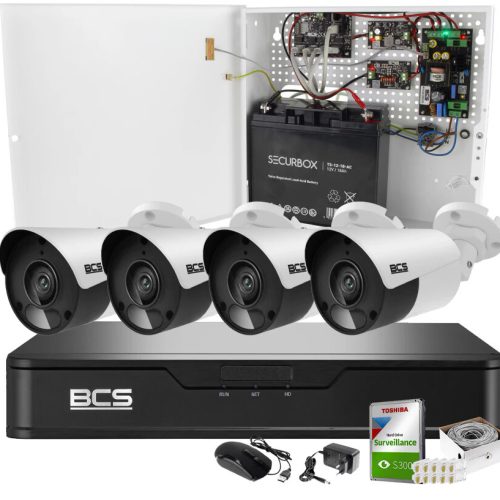 Zestaw do monitoringu 4x BCS-P-TIP14FSR5 4Mpx, BCS...