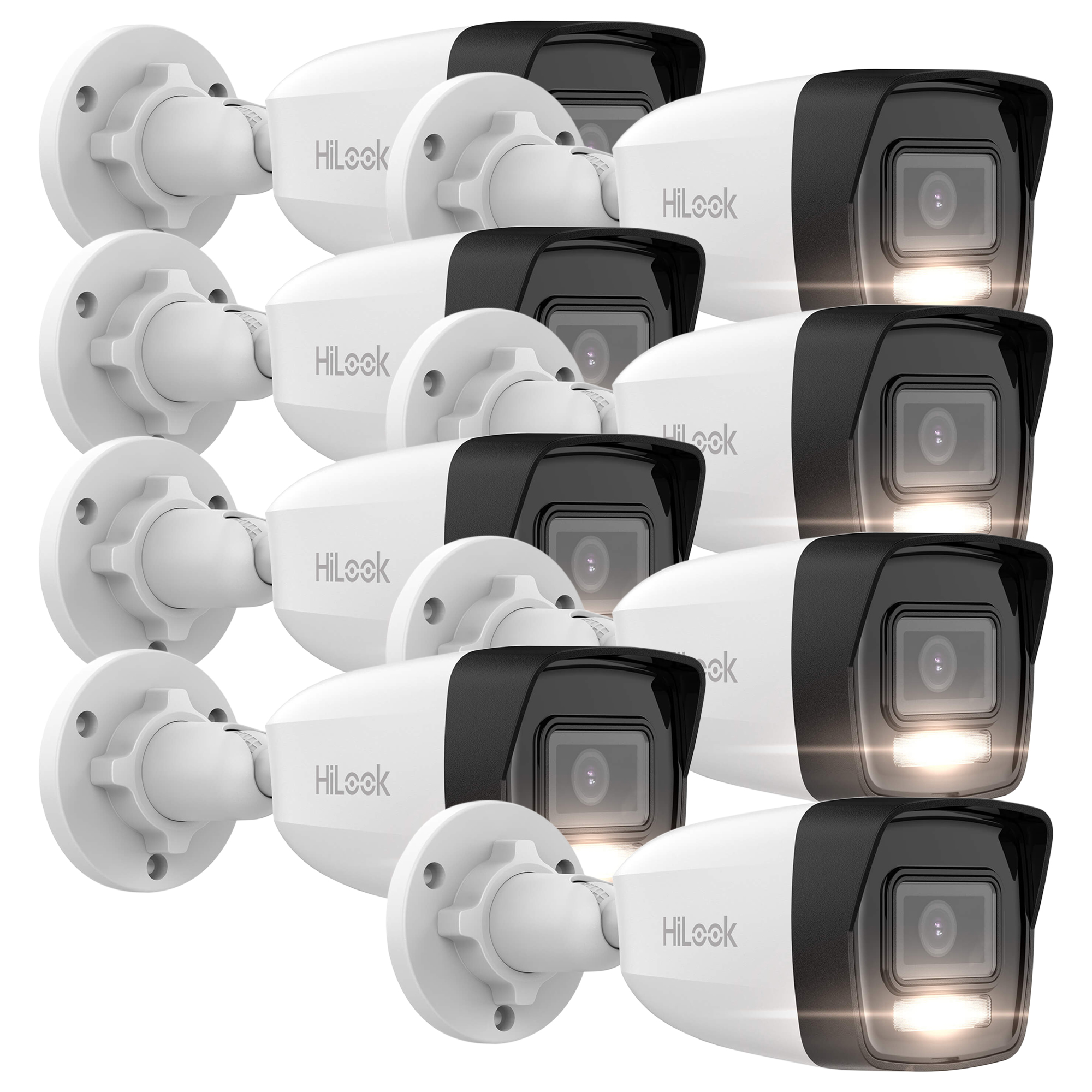 Zestaw kamer tubowych IP HiLook by Hikvision 8x IPCAM-B6-30DL 6Mpx Smart Hybrid-Light 30m