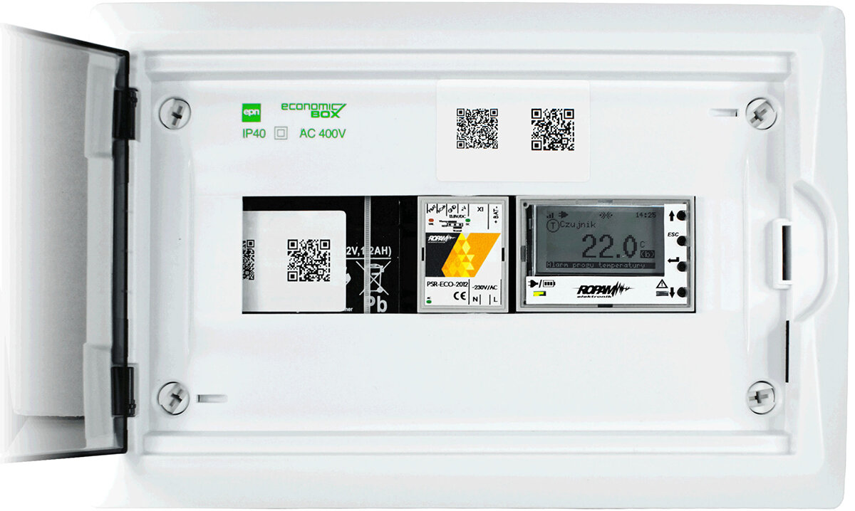 Panel MultiGSM-LCD-HMI-D4M-2 w obudowie na szynę DIN