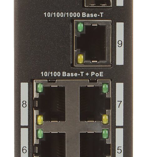 Switch przemysłowy POE DH-PFS3110-8ET-96 8-portow...