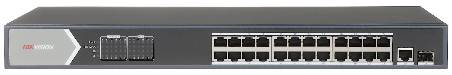 Switch poe DS-3E0526P-E 24-portowy SFP Hikvision - obrazek 2