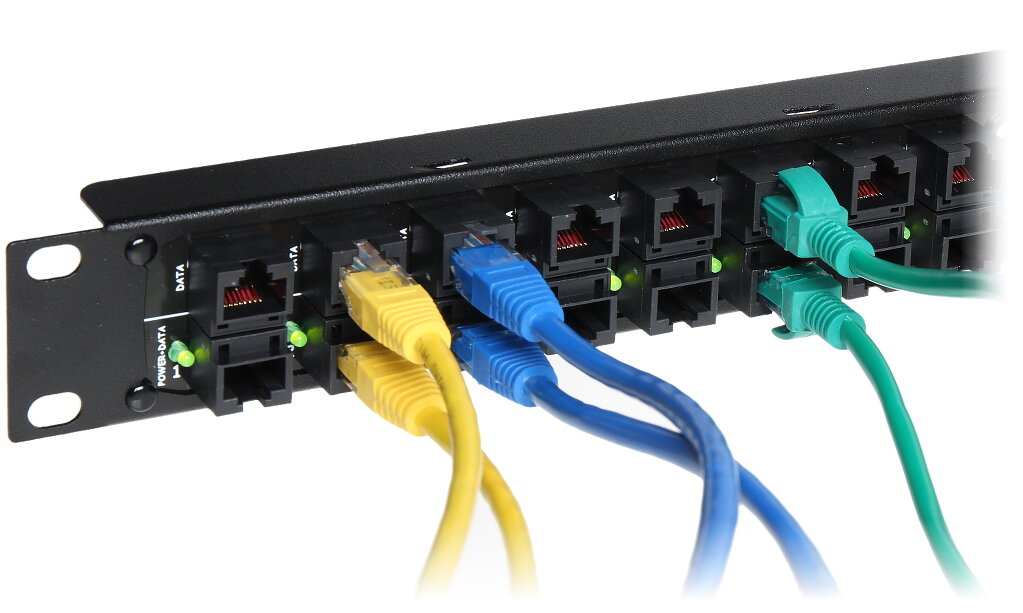 Patch panel 8-portowy z zasilaczem ZR48-158/POE-8 - obrazek 4