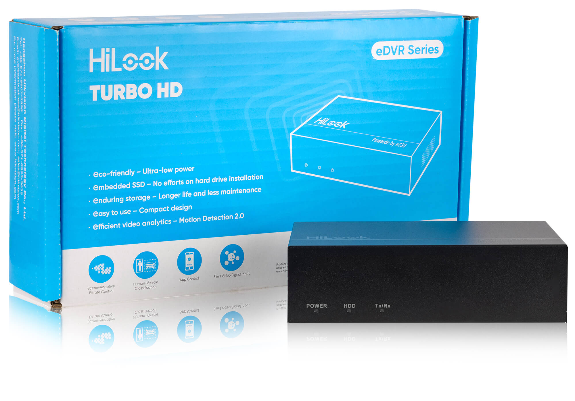Rejestrator 5w1 4 kanałowy SSD-DVR-2MP 500GB HiLook by Hikvision - obrazek 4