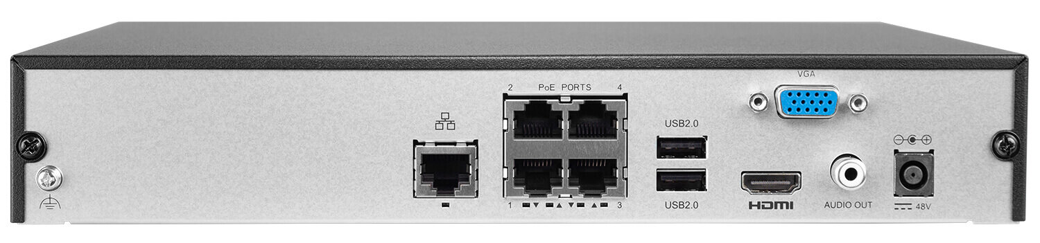 Sieciowy rejestrator 4 kanałowy BCS-B-NVR0401-4P(2.0) do 8Mpx wbudowany switch POE - obrazek 4