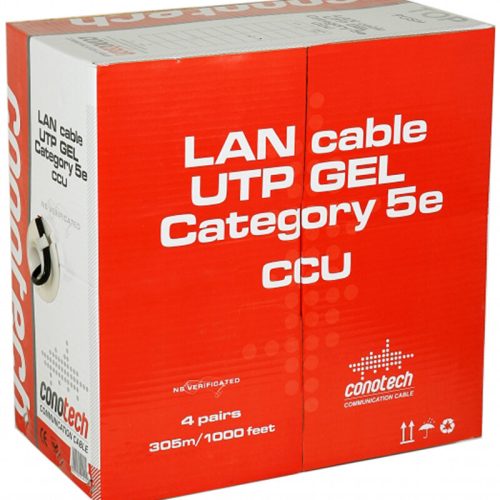 Kabel skrętka CONOTECH czarny żelowany kat.5e 30...