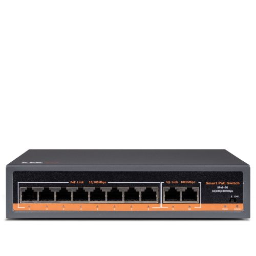 Switch PoE KEEYO LV-V-SP108G 8x PoE 2x Uplink