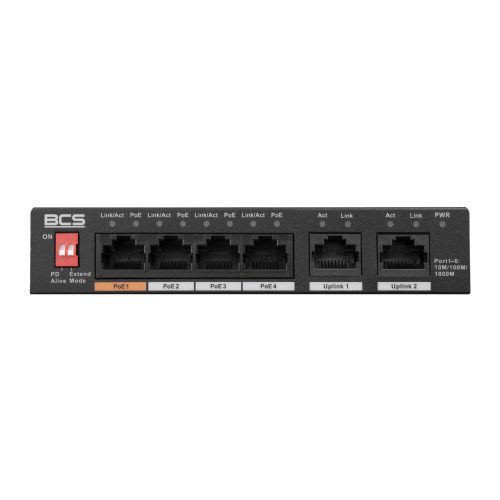 Switch PoE BCS-L-SP04G02G(2), 6 portowy