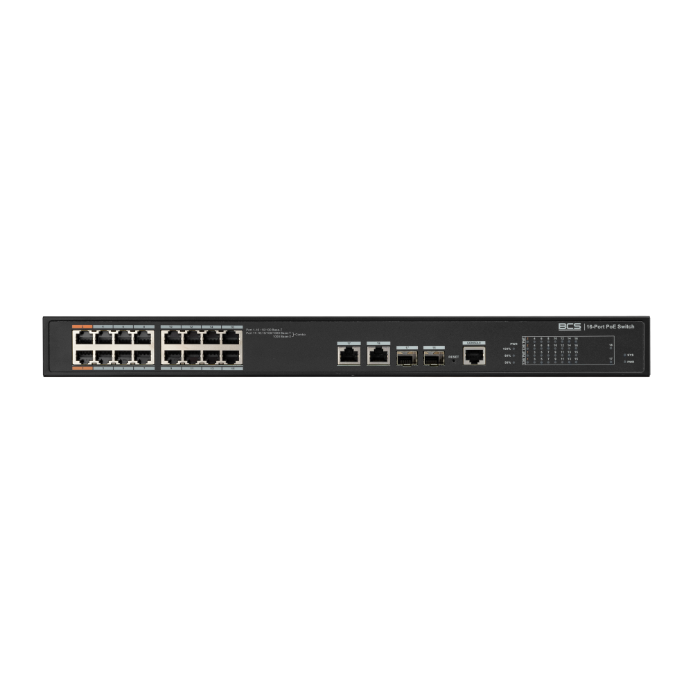 SWITCH POE BCS-L-SP1602G-2SFP-M(II) 18 portowy - obrazek 2
