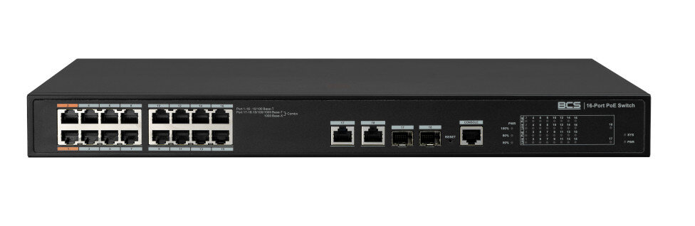 SWITCH POE BCS-L-SP1602G-2SFP-M(II) 18 portowy - obrazek 3