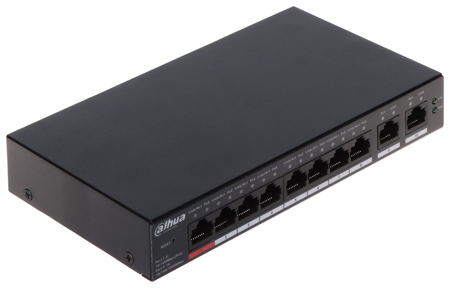 SWITCH PoE 8 portów CS4010-8ET-110 Dahua