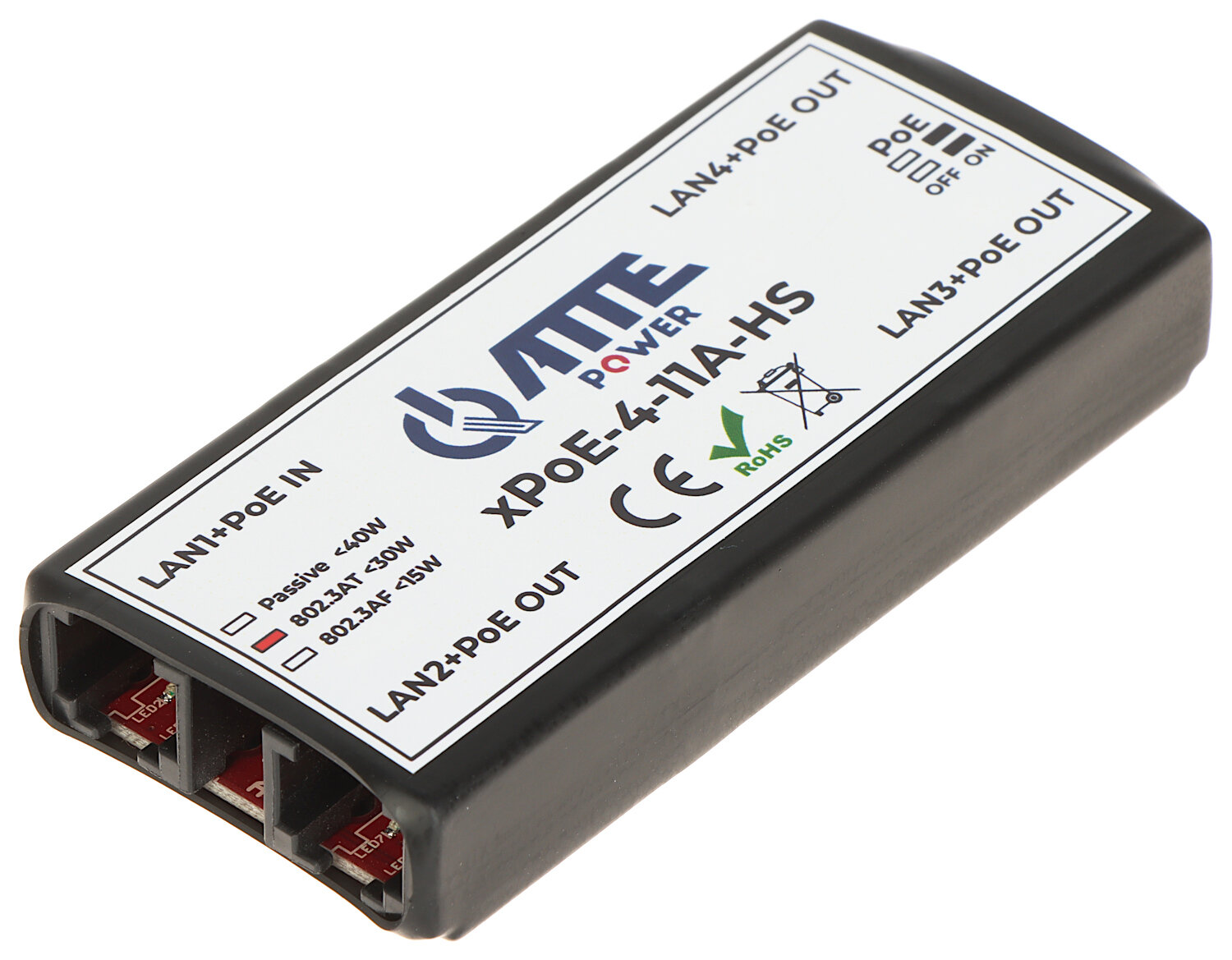 Switch poe, extender XPOE-4-11A-HS 4-portowy ATTE - obrazek 4
