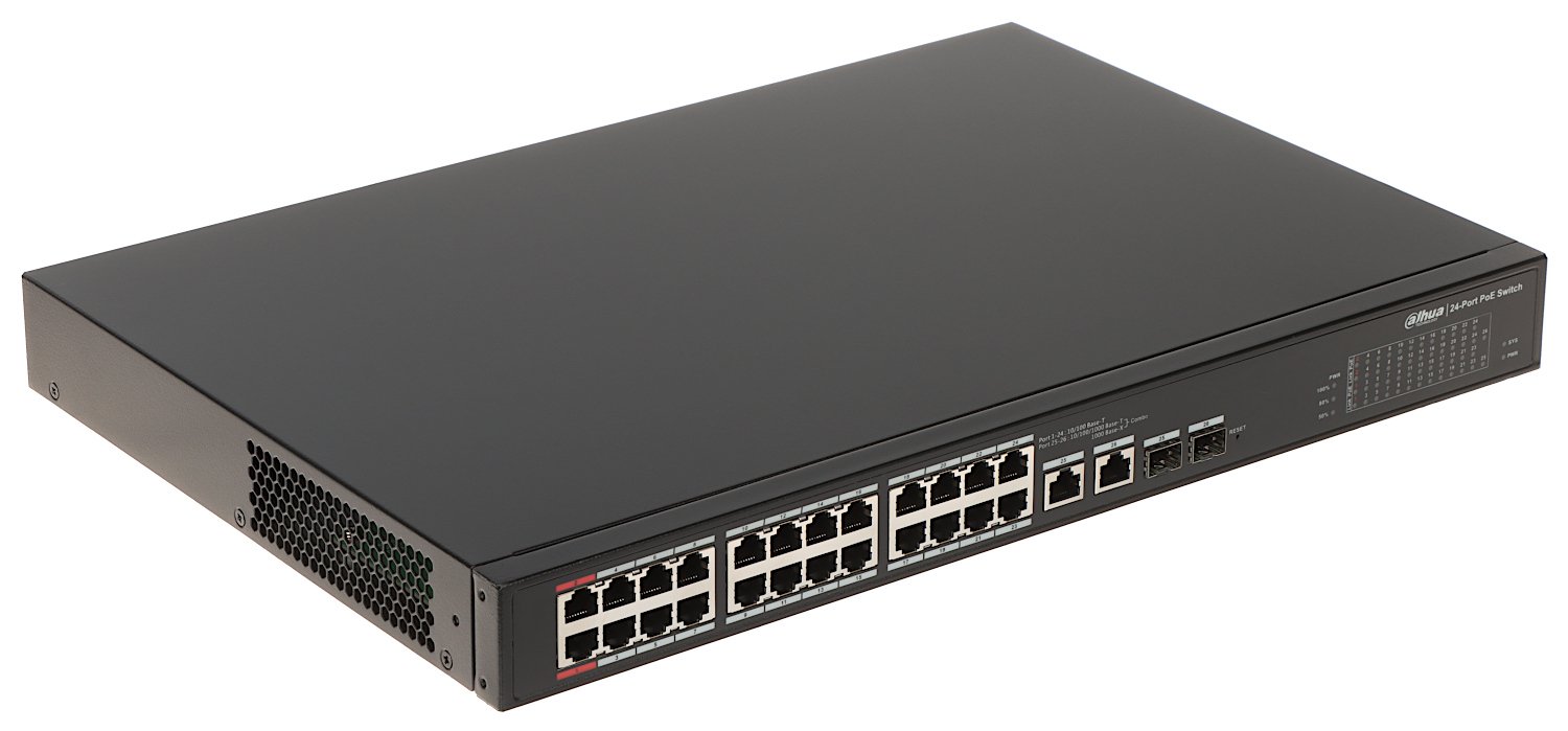 Switch PoE 24-portowy S4101-24ET2GF-360-C Dahua