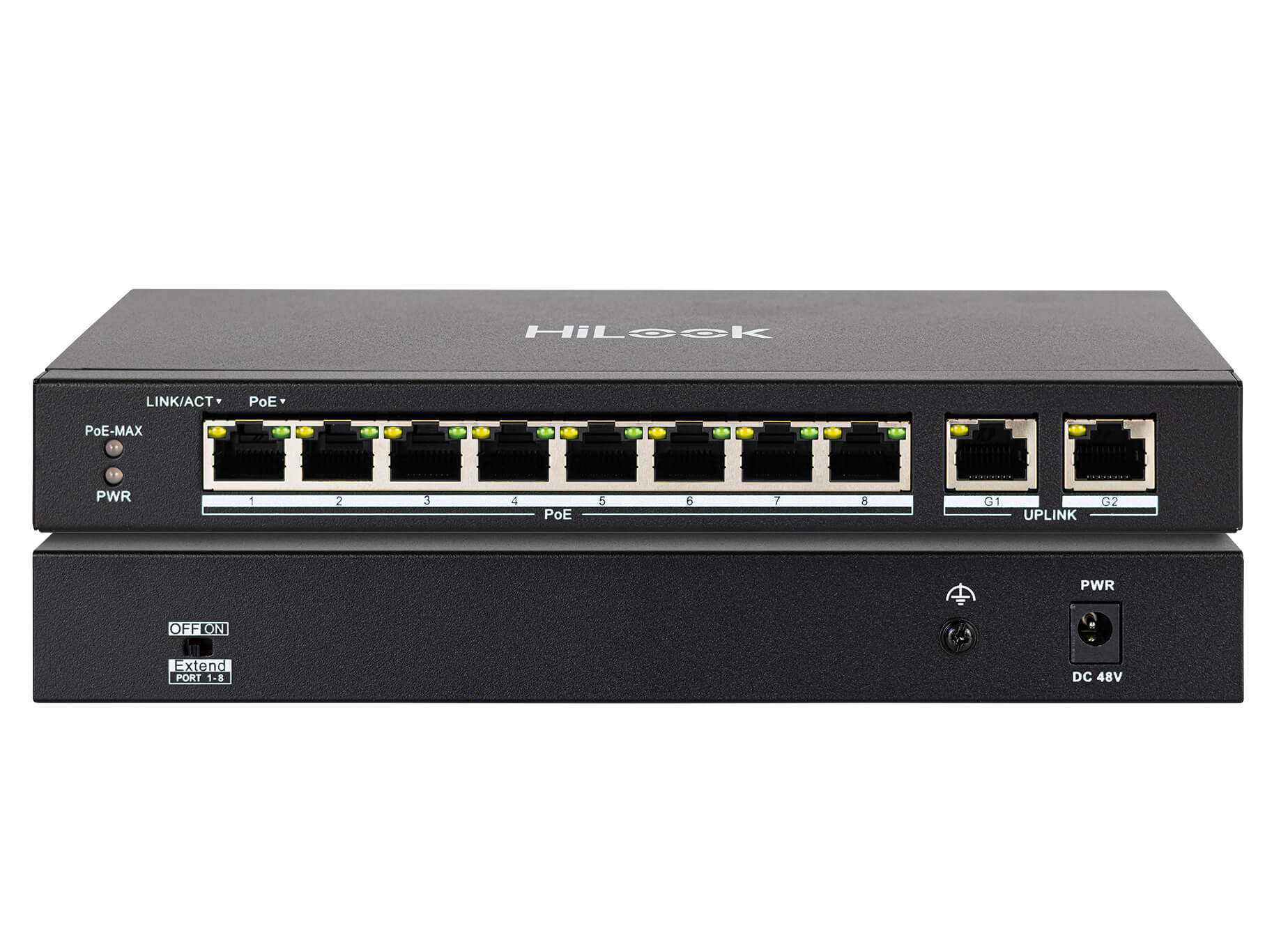 Switch SW-10-POE, 8+2, 8x 10/100 Mb/s, 60W HiLook by Hikvision